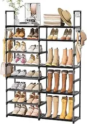 Shoe Rack Organizer 8 Tiers, Tall Shoe Racks Shelf Storage, 26-32 Pairs Vertical Large Rack,Stackable Shoes Racks for Entryway, Closet, Garage