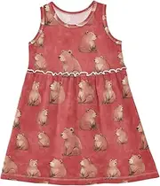 [Caihoyu] Girl Tank Dresses Toddler Soft Spring Dresses Summer Active Playwear, Multicolor09, 3 Years