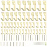 130Pcs Picture Hooks Hard Wall Invisible Picture Hanger Picture Hanging Hook