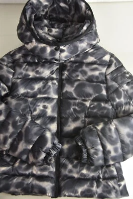 NEW Moncler Child Girls Jacket Puffer Hooded DOWN FEATHER Grey Beige 12