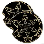 Spin The Star Wood Car Coaster Gift Set fit Car & Truck Cup Holder