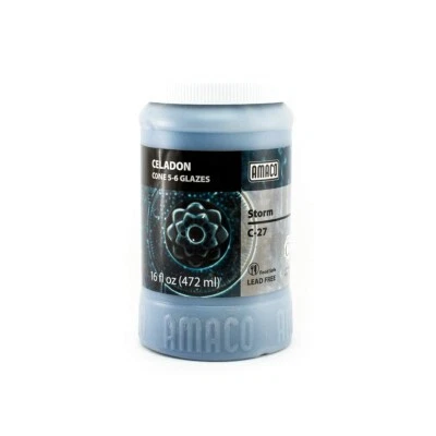 Amaco Celadon Glaze STORM C-27 Cone 5-6 16 oz or 1 pint pt