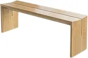 RYZQWE Farmhouse Wood Bench, Narrow Bench, Dining Bench, Farmhouse Indoor Kitchen Table Benches, Long Bench Seat for Entryway, Living Room, Dining Room, Solid Wood(Beige,80x35x45cm)