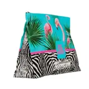 Dolce & Gabbana X Dj Khaled Clutch Bag Flamingo Zebra Print Blue Pink 11382