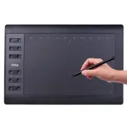 10x6 Inch Professional Graphics Drawing Tablet 12 Express Keys with for Mac Windows for Painting Designing Online Course