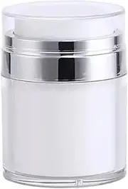 Airless Pump Jars Empty Acrylic Cream Container Empty Airless Pump Jar,1PC Empty Refillable Cosmetic Air Pump Jars,Airless Pump Bottles Cream Jar,Refillable Air Pump Jars Empty Cream Jars,30ml