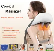 GGP Portable Shiatsu Neck And Shoulder Massager With Heat - Rechargeable 2000Mah Battery