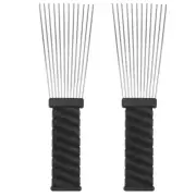 2 Pcs Slick Styling Hair Brush Slick Comb Wide Hair Brush Hair Picks