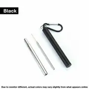 Reusable Foldable Collapsible Drinking Straw Stainless Steel Eco Friendly Brush