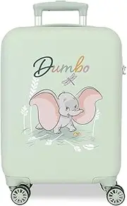 Joumma Disney Dumbo Cabin Suitcase Green 33 x 50 x 20 cm Rigid 2 kg Combination Lock Side ABS 2 kg 33L Hand Luggage, Green, One Size, Cabin Suitcase