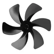 6 Blades Stove Fan Blade Aluminium Alloy Enhance Warm Air Circulation Stove Fan Blades Replacement for Fireplace Fan Black