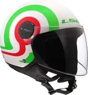 LS2 OF558 Sphere Lux II Urby, open face helmet , color: White/Green/Red , size: XS