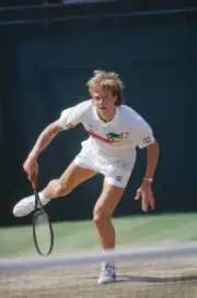 Swedish tennis player Stefan Edberg pictured in action competing - Old Photo 4
