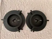 1 PAIR Black REVOX PLASTIC NAB HUB ADAPTER FOR REVOX or AKAI PIONEER TEAC TASCAM