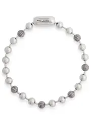 Marc Jacobs The Monogram Ball Chain Necklace - Silver ONE SIZE