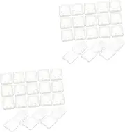 BRIGHTFUFU 2sets Ultra-Slim Memory Card Case Card Holder Case Storage Easy to Carry 24pcs*2