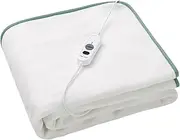 Dreamaker Allergy Sensitive Anti-Microbial Hypoallergenic Fitted Electric Blanket, Fast Heating, 3 Heat Setting, Safety Overheat Protection, Machine Washable White Double Bed