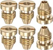 uxcell 6-Pack Foam Cannon Orifice Nozzle, 1.25mm Brass Universal Thread Tips for Snow Foam Lance/Garden Hose/Kitchen Cleaners, Sprayer Connector Replacement Nozzles
