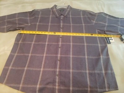 2XL NWT Knightsbridge Cotton Plaid Long Sleeve Button Down Shirt