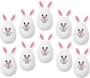 SHOWERORO 10pcs Openable Rabbit Shape Easter Eggs Fillable Egg Ornaments for Festive Decorations and Party Favors Lightweight Design for Family Celebrations