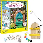Creativity for Kids Butterfly Fairy Door Kit - Painting Arts and Crafts for Kids, Creative Gifts for Girls and Boys Age 6-7+ Yellow