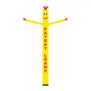 Payday Loans Yellow Air Inflatable Sky Puppet Great Dancer- 20 FT