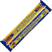 Generisch Braunschweig Knitted Scarf - Yesterday, Today and for All Time, Blue, yellow, 145