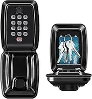 Outdoor Safe Key Cabinet Wall Mounted Key Safe with 12 Digit Code, Secure Key Box, Waterproof and Rustproof Key Cabinet for Home, Garage, School