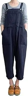 [Lncropo] Women's Baggy Wide Leg Overalls Casual Jumpsuit Rompers Harem Pants