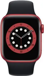 Apple Watch Series 6 - 32GB - Cellular + GPS - 40mm - Red - Aluminum - Black - Sport Band - Rubber - Refurbished (Excellent Condition)