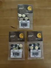 Carhartt 3 Sets of 8 Gold Colored Suspender Buttons 24 Buttons Total !
