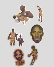 Kobe Bryant Stickers Lot Of 6 Vinyl Waterproof Basketball LA Los Angeles Lakers