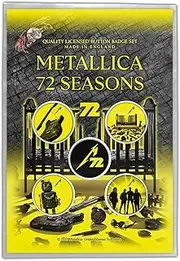 Metallica Badge Pack 72 Seasons Logo Official 5 x Pin Button One Size