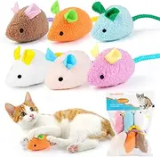 Dorakitten 6PCS Cat Toy Mouse Plush Realistic Cute Kittens Mice Toy Cat Bite Toy Catnip Toy