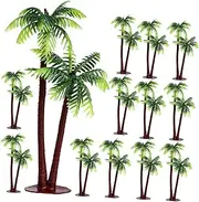 SUPVOX 20Pcs Simulation Coconut Tree Aquarium Plants Lifelike Plant Decor for Fish Tank Decoration for DIY Terrariums and Moss Lightweight Plastic Material