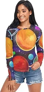 [RPLIFE] Outer Space Planets Mesh Sleeves, Sheer See Through Top S-XXL