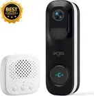 2K Wireless Video Doorbell Camera WiFi Battery IP65 2-Way Audio Wide Angle AI