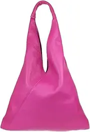 [Girly HandBags] V Shape Genuine Top Handle Bag