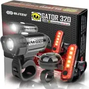 Rechargeable Bike Lights Front & Rear LED Set for Night Riding with bicycle bell