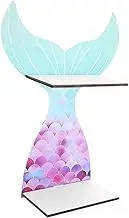 TOPPERFUN Wood Floating Shelves Mermaid Wall Decor Nautical Style Bookshelf for Boys and Girls Room