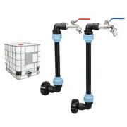 3/4" IBC Tank Gooseneck Outlet Tap Rain Barrel Rainwater Container Adapter AU