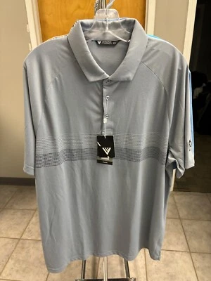 NWT MEN'S LEVELWEAR MASON POLO, SIZE: XL, COLOR: GRAY/BLACK (J545)