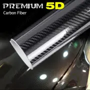 Black Glossy Carbon Fiber 5D 12"x60" Vinyl Car Wrap Film Sticker Decal Sheet 1PC (for: Fiat)