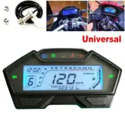 13000RPM 9-16V Motorcycle LCD Digital Speedometer Odometer Gear Indicator Meter