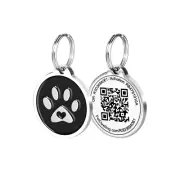 Pet Dwelling Premium QR Code Pet ID Tag - Online Profile- Instant Scan GPS Alert