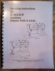 Singer Stylist Machine 513 533 513K 533K Service Repair Manual Faultfinding Book