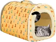 Cat Bed for House Cats, Cat Tent House - Pet Cat Dog Small Tent House Portable - Cave for Kittens, Puppies, Rabbits for Sleeping and Resting with Zip for Animal Shelter, Garage