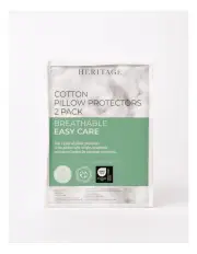 [Heritage] Cotton Pillow Protector 2 Pack in White