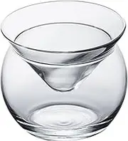 Stemless Martini Glasses with Chiller, 150ml Clear Caviar Serving Set, Easy to Clean Cocktail Glasses for Martini, Wine, Liquor Cocktail Stemless