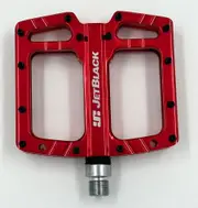 JetBlack Ultralite MTB Pedals Low Profile – Sealed Bearings Cromo Axle Red